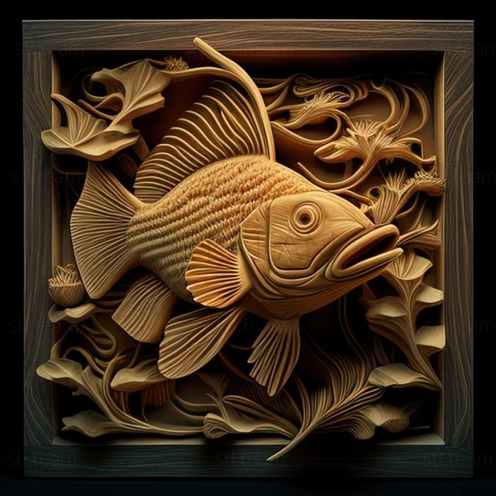 3D model Brocade pterygoplicht fish (STL)